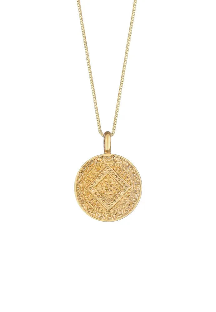 Elli - Halskette Vintage Ornament, 60 cm, Gold