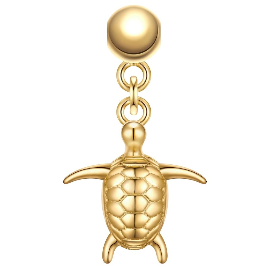 Glanzstücke München Charm Schildkröte aus Sterling Silber in Gelbdold Ketten 1 ct Damen