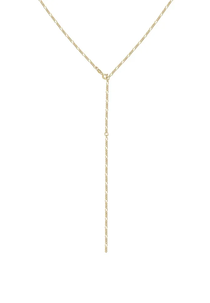 Elli Basic Y-Kette Figaro Trend Verstellbar 925 Silber Ketten 1 ct Damen