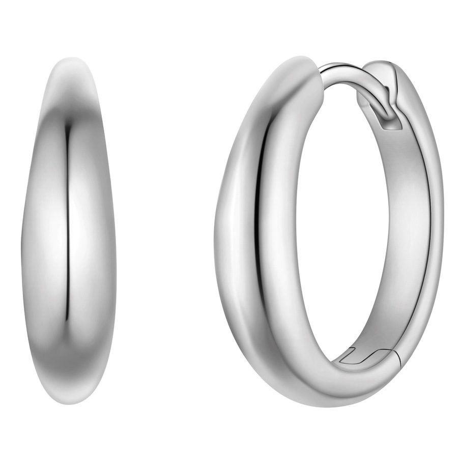 Glanzstücke München Creolen aus Sterling Silber in silber Ohrringe 1 ct Damen