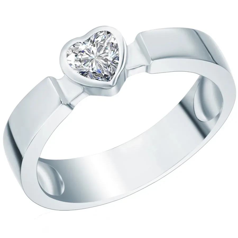 Rafaela Donata Ring Herz Sterling Silber Zirkonia in Silber Ringe 1 ct Damen