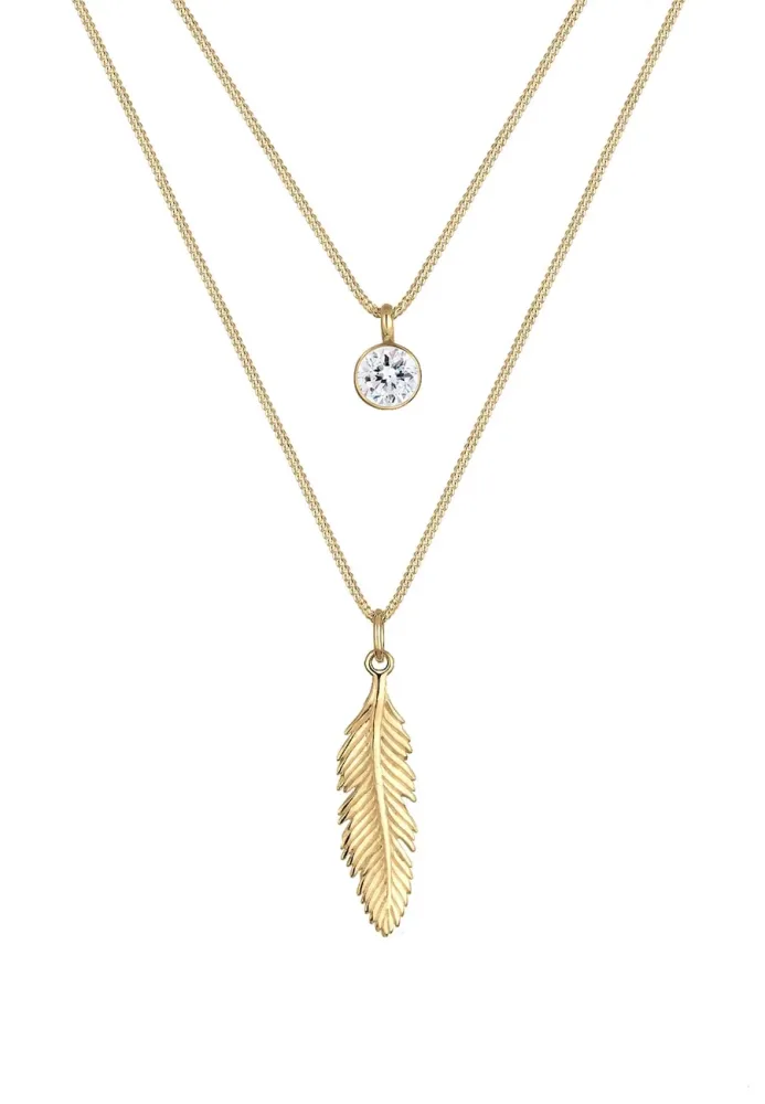 Elli Feder Boho 925 Silber, mit Kristallen von Swarovski® Ketten 1 ct Damen