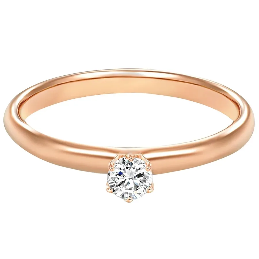Trilani Ring Sterling Silber Zirkonia in Roségold Ringe 1 ct Damen