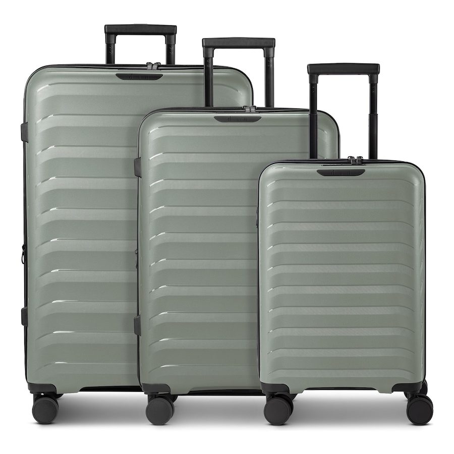 d & n Toronto 4 Rollen Kofferset 3-teilig mit Dehnfalte Koffer & Trolleys 1 ct Grau Herren