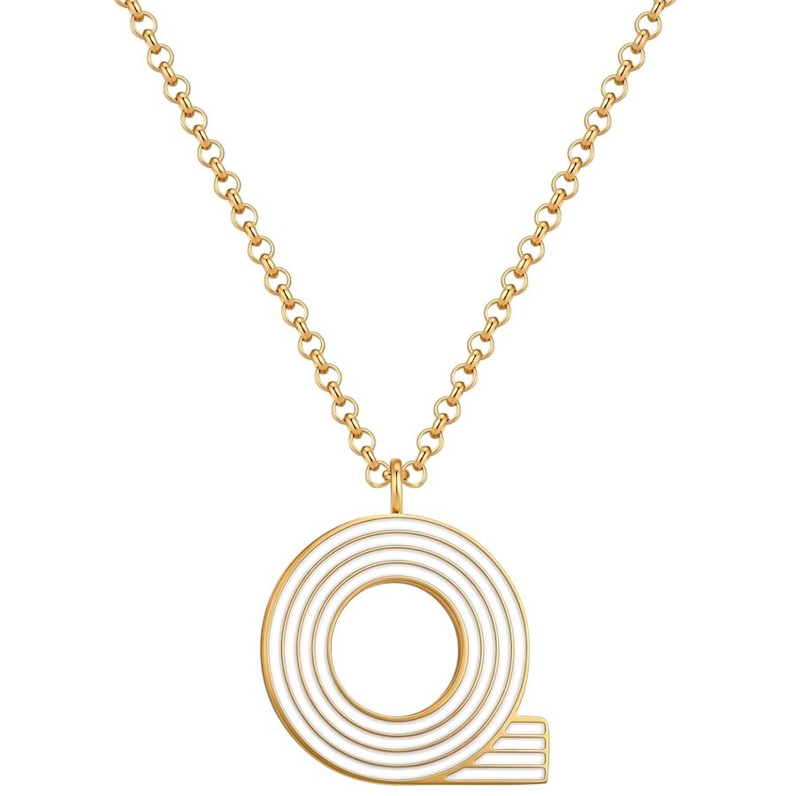 Glanzstücke München Halskette Buchstabe Q aus Edelstahl in Gelbgold Ketten 1 ct Damen