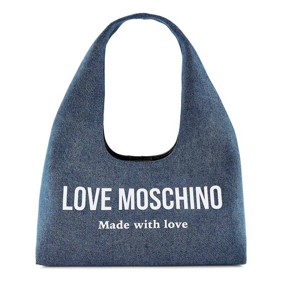 Love Moschino Denim Signature Love Schultertasche Handtaschen 1 ct Violett Damen