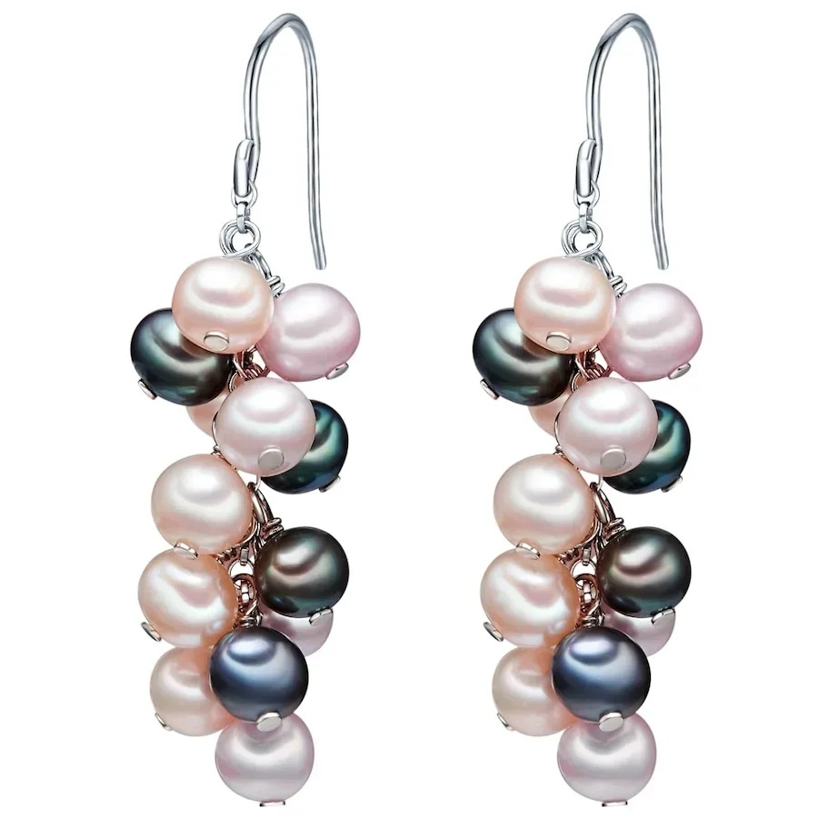 Valero Pearls Ohrstecker Sterling Silber Süßwasser-Zuchtperle in Silber Ohrringe 1 ct Damen