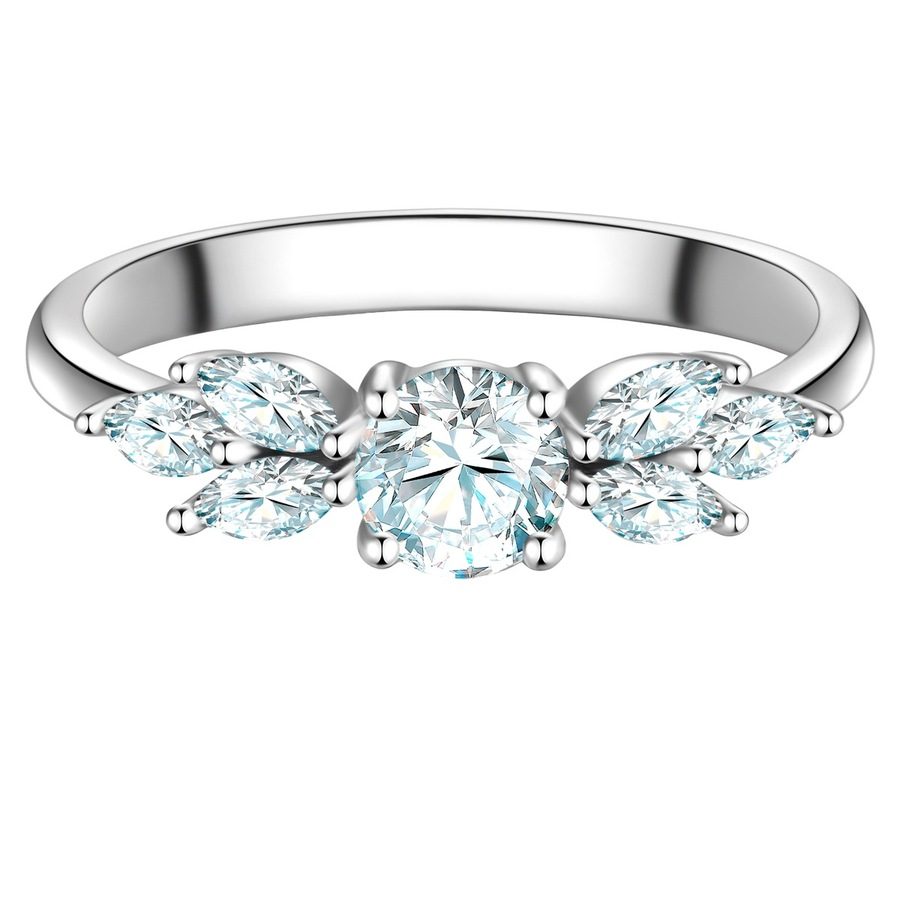Trilani Ring aus Sterling Silber in silber mit Zirkonia Ringe 1 ct Damen