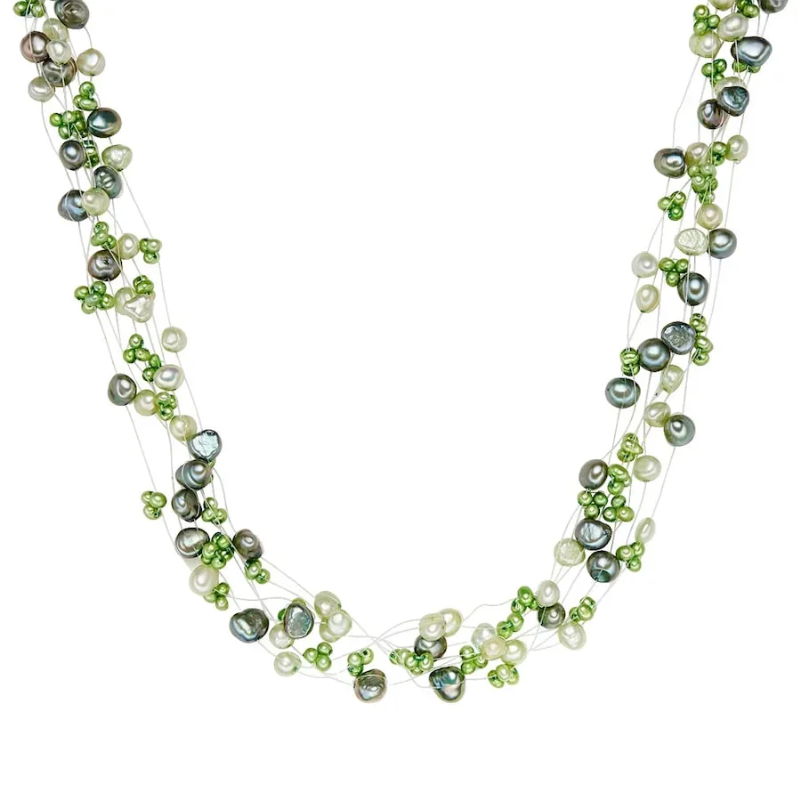 Valero Pearls Perlen-Kette aus Sterling Silber in silber mit Süßwasser-Zuchtperle Ketten 1 ct Damen