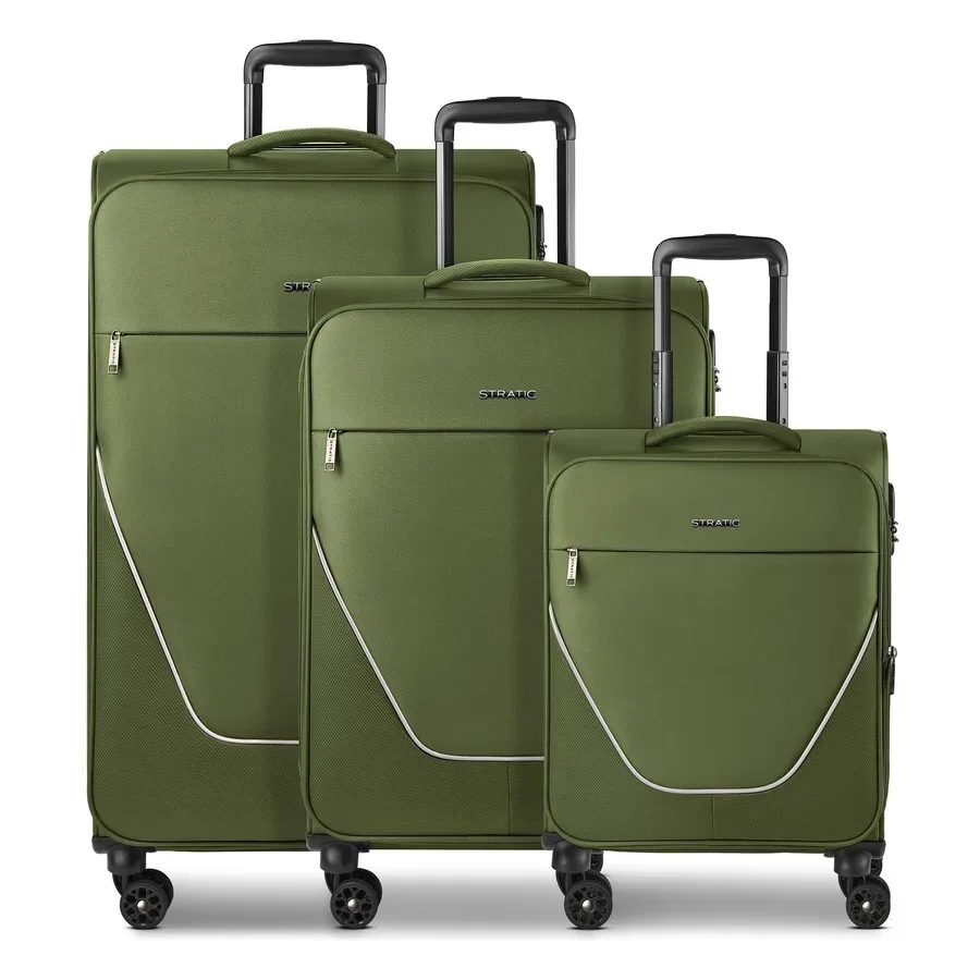 Stratic taska 4 Rollen Kofferset 3-teilig mit Dehnfalte Koffer & Trolleys 1 ct Grün Herren