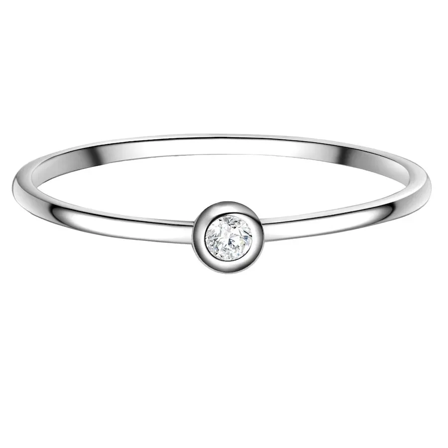Glanzstücke München Ring Sterling Silber Zirkonia in Silber Ringe 1 ct Damen