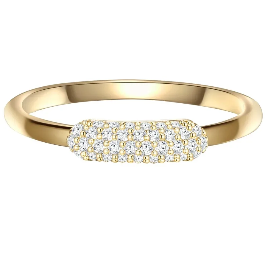 Glanzstücke München Ring aus Sterling Silber in gelbgold mit Zirkonia Ringe 1 ct Damen