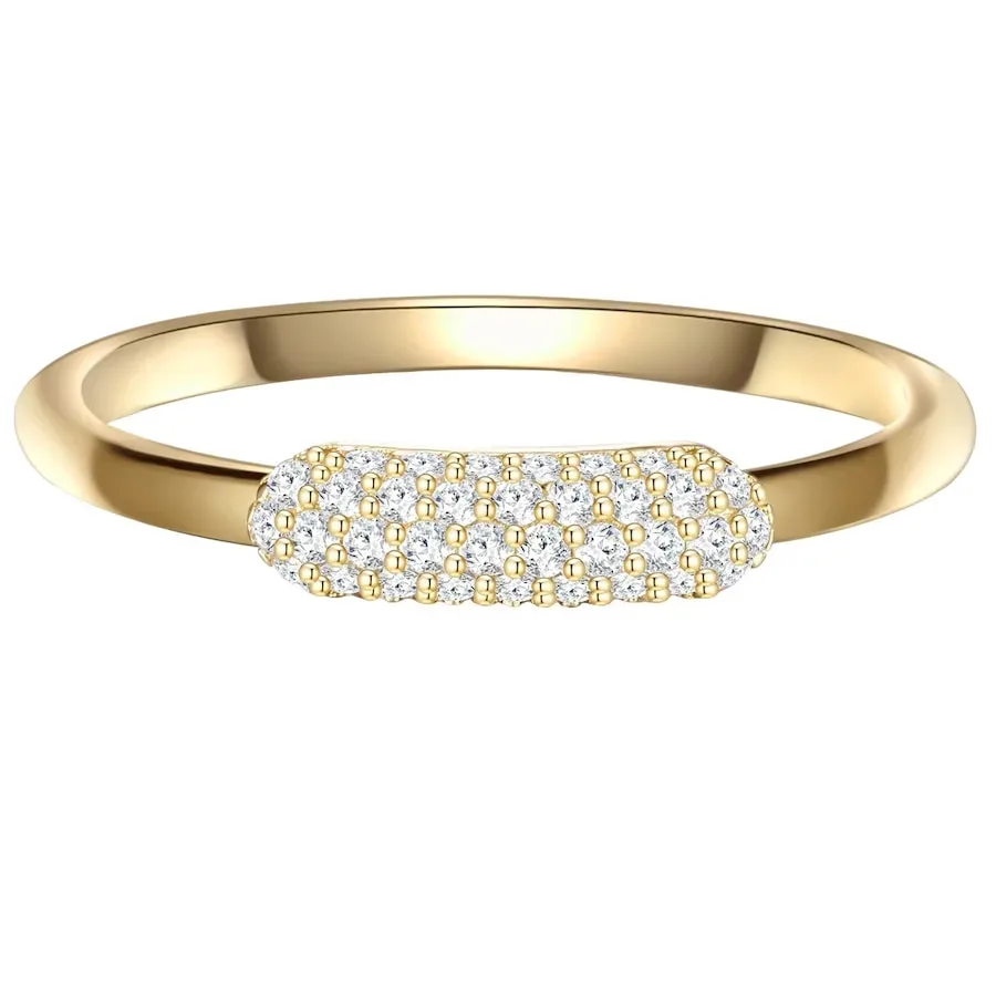 Glanzstücke München Ring aus Sterling Silber in gelbgold mit Zirkonia Ringe 1 ct Damen