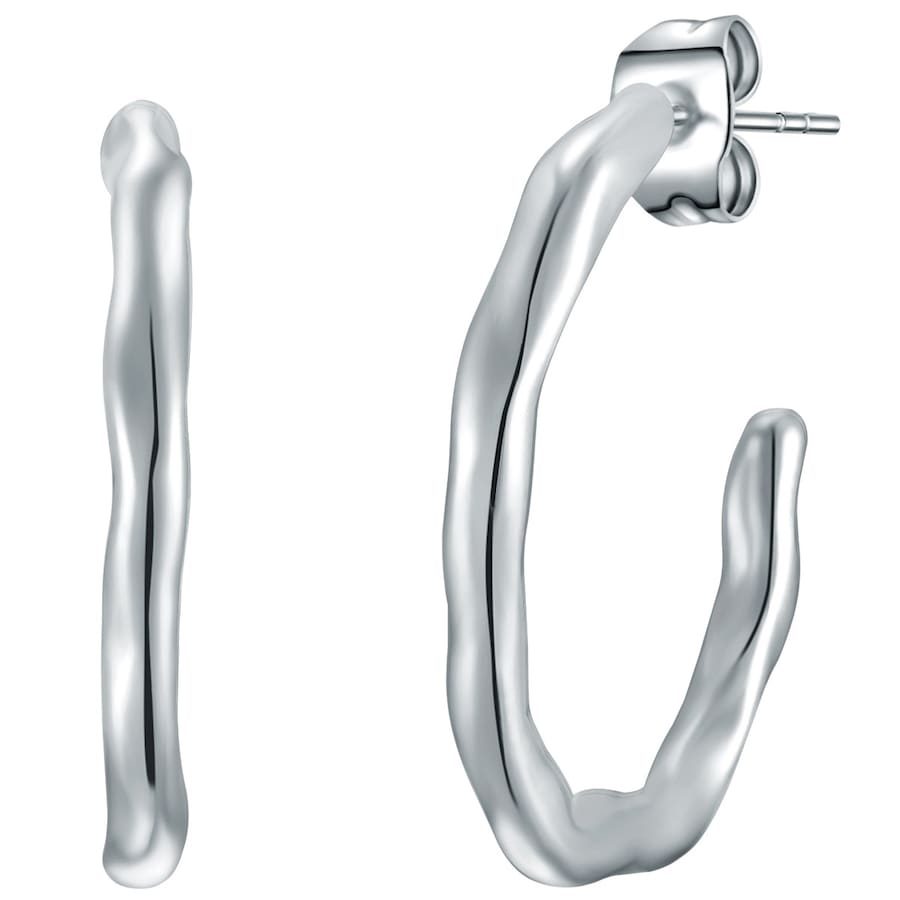 EASTSIDE Creolen Edelstahl in Silber Ohrringe 1 ct Damen