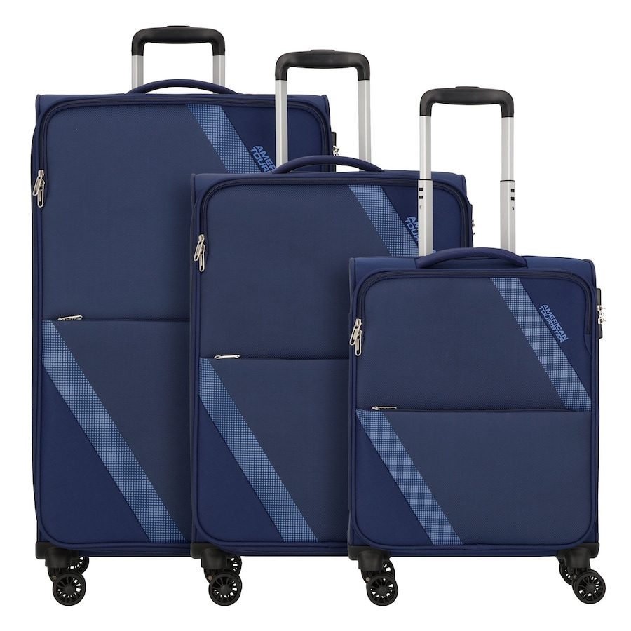 American Tourister Star Max 4 Rollen Kofferset 3-teilig mit Dehnfalte Reisetaschen 1 ct Violett Herren