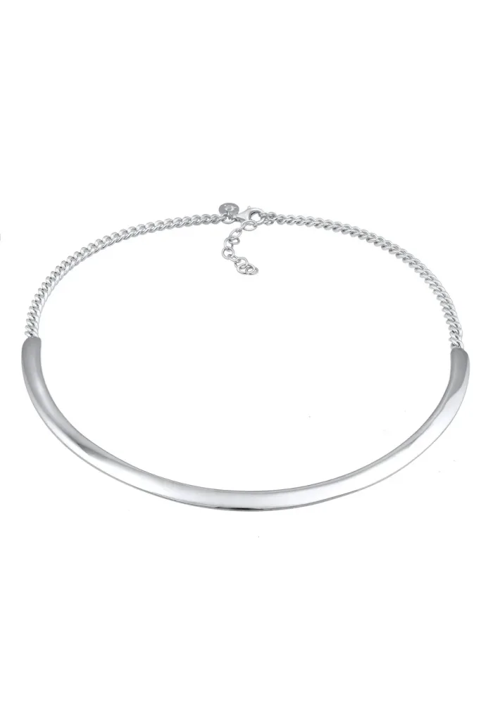 Elli - Halskette Halsreif Cuff Basic It-Piece Blogger, 38cm, Silber