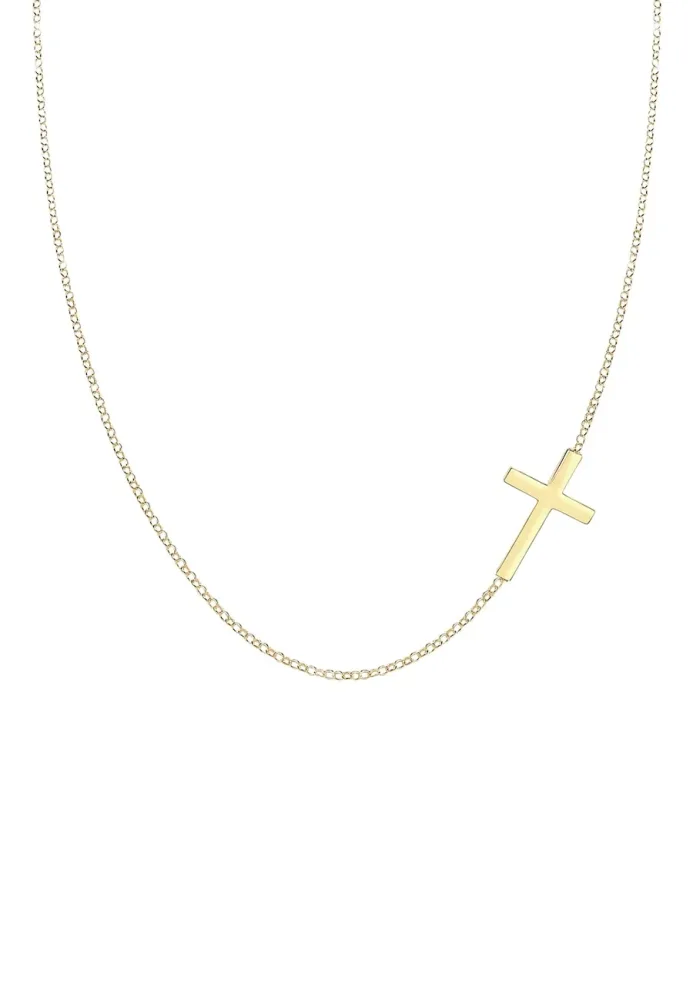 Elli - Halskette Kreuz Symbol, 45cm, Gold
