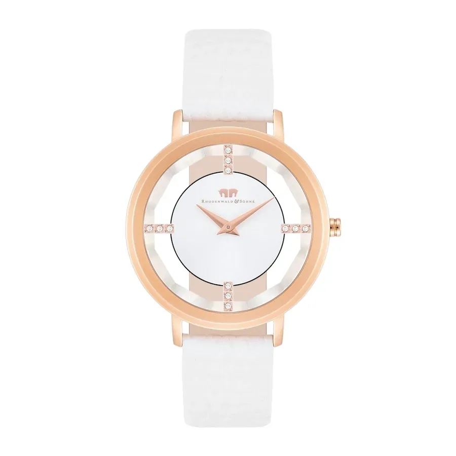 Rhodenwald & Söhne Armband-Uhr Lucrezia aus Echtleder in silber Uhren 1 ct Damen