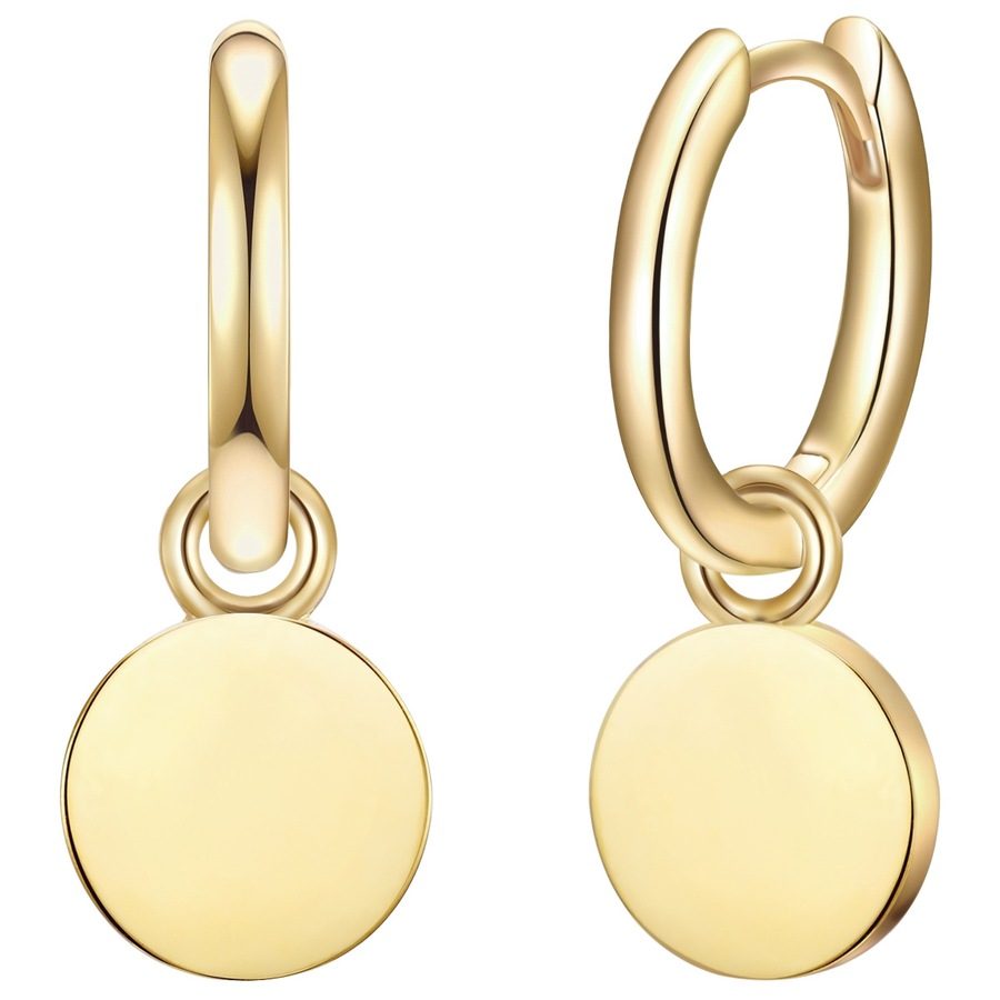 Glanzstücke München Creolen Kreis aus Sterling Silber in gelbgold Ohrringe 1 ct Damen