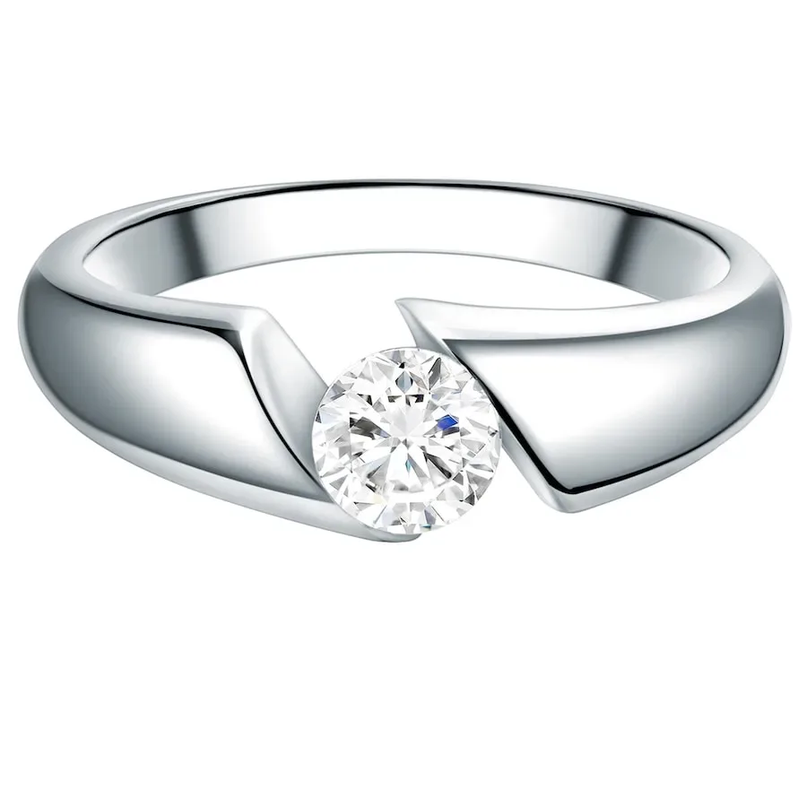 Trilani Ring Sterling Silber Zirkonia in Silber Ringe 1 ct Damen