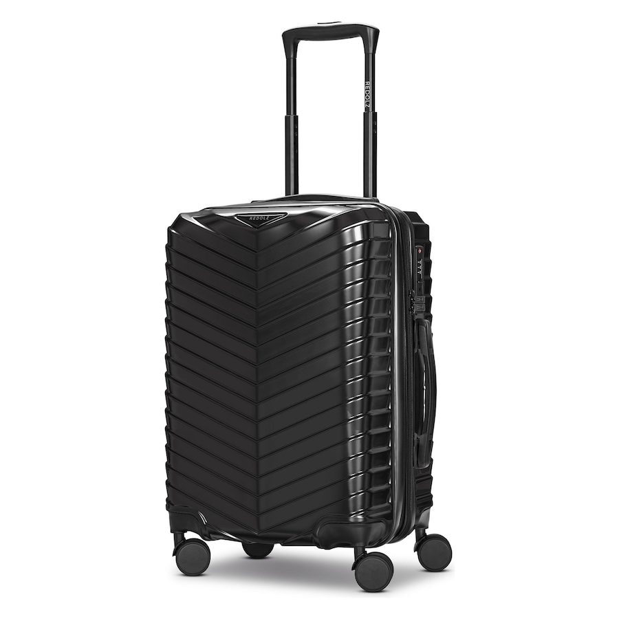 Redolz Essentials 18 4 Rollen Kabinentrolley 55 cm mit Dehnfalte Reisetaschen 1 ct Schwarz Herren