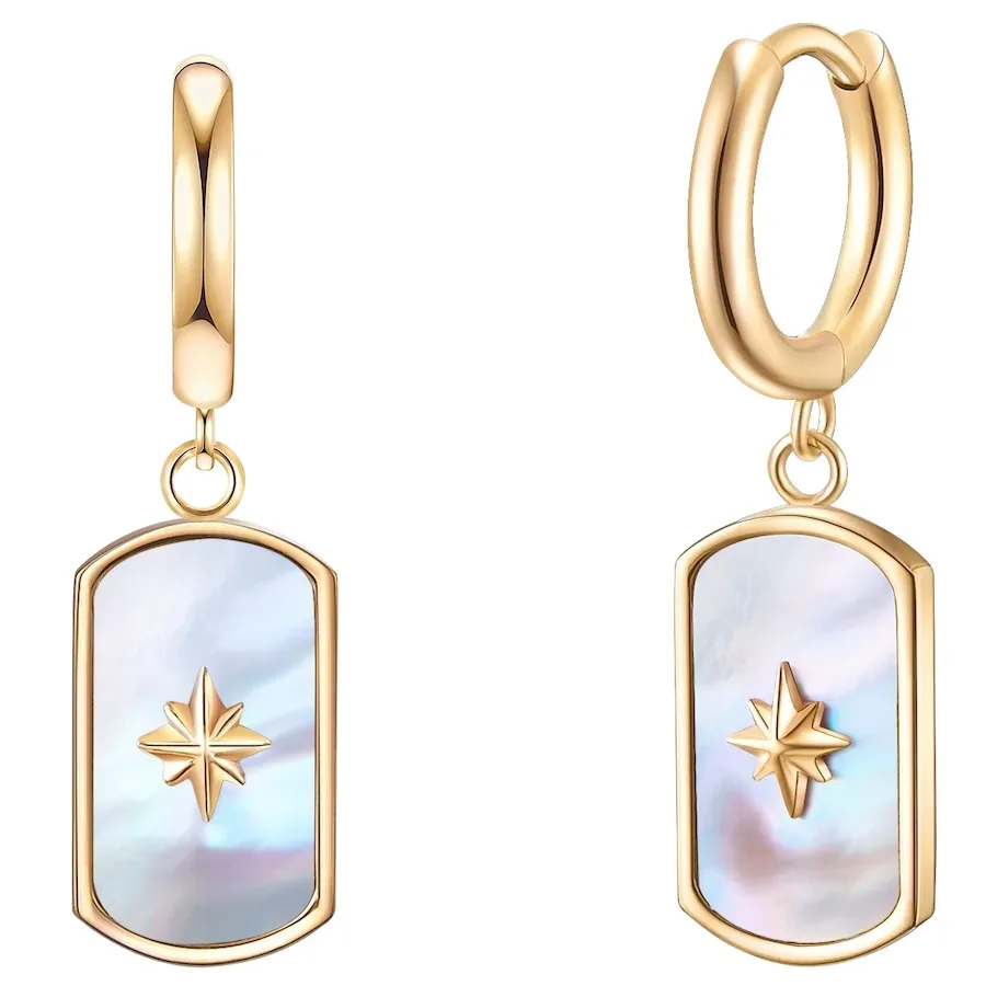 Valero Pearls Ohrhänger Edelstahl Perlmutt in Roségold Ohrringe 1 ct Damen