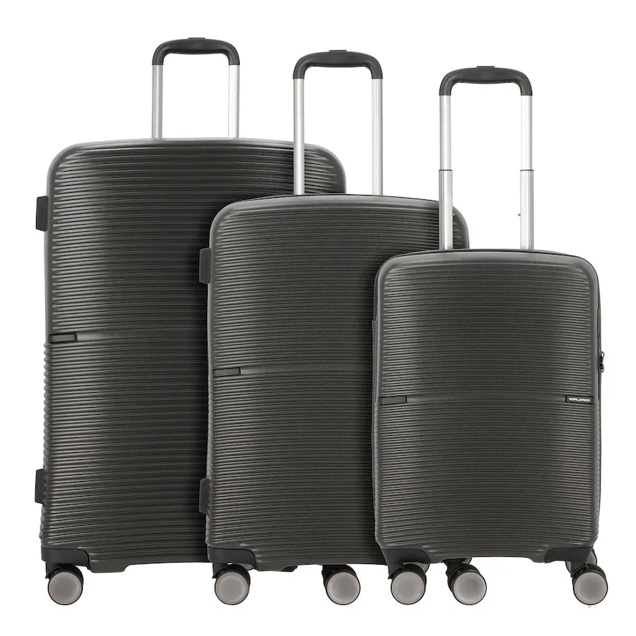 Worldpack San Francisco 4 Rollen Kofferset 3-teilig Reisetaschen 1 ct Grau Herren