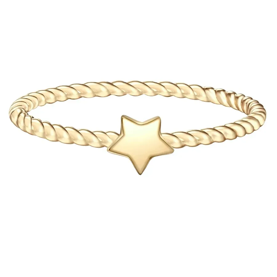 Glanzstücke München Ring Stern Sterling Silber in Gelbgold Ringe 1 ct Damen