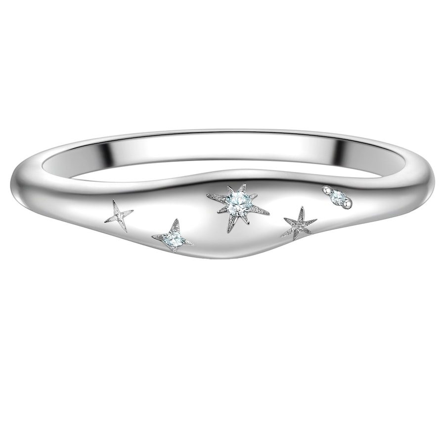 Glanzstücke München Ring Stern aus Sterling Silber in silber mit Zirkonia Ringe 1 ct Damen