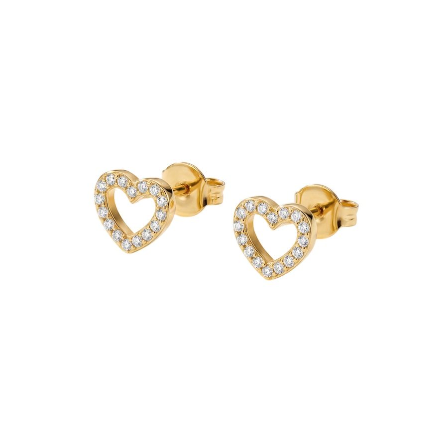 Purelei Hearts Of Love Ohrringe 100% Edelstahl 1 ct Hellbraun