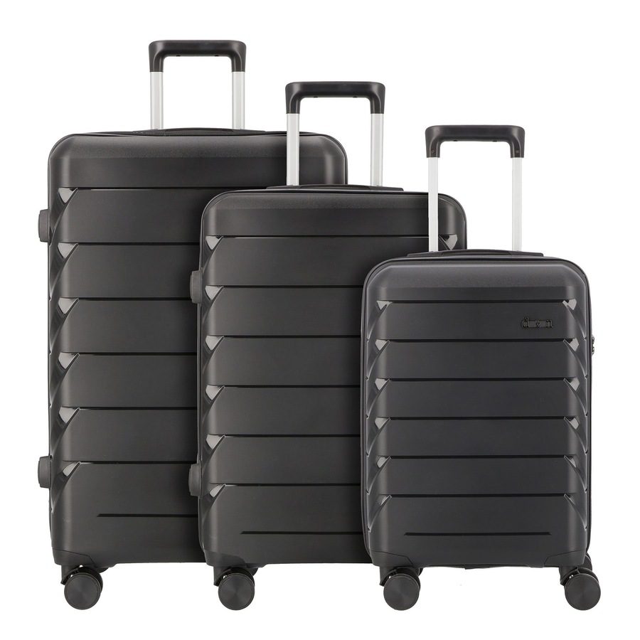 d & n Travel Line 4100 4 Rollen Kofferset 3-teilig Reisetaschen 1 ct Schwarz Herren