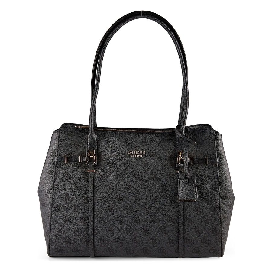 Guess Leona Schultertasche Handtaschen 1 ct Schwarz Damen