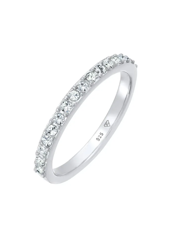 Elli Memoire Bandring 925 Silber, mit Kristallen von Swarovski® Ringe 1 ct Damen