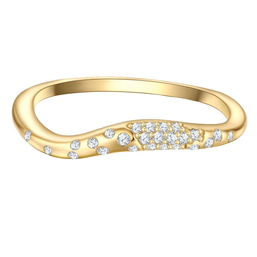 Glanzstücke München Ring aus Sterling Silber in gelbgold mit Zirkonia Ringe 1 ct Damen
