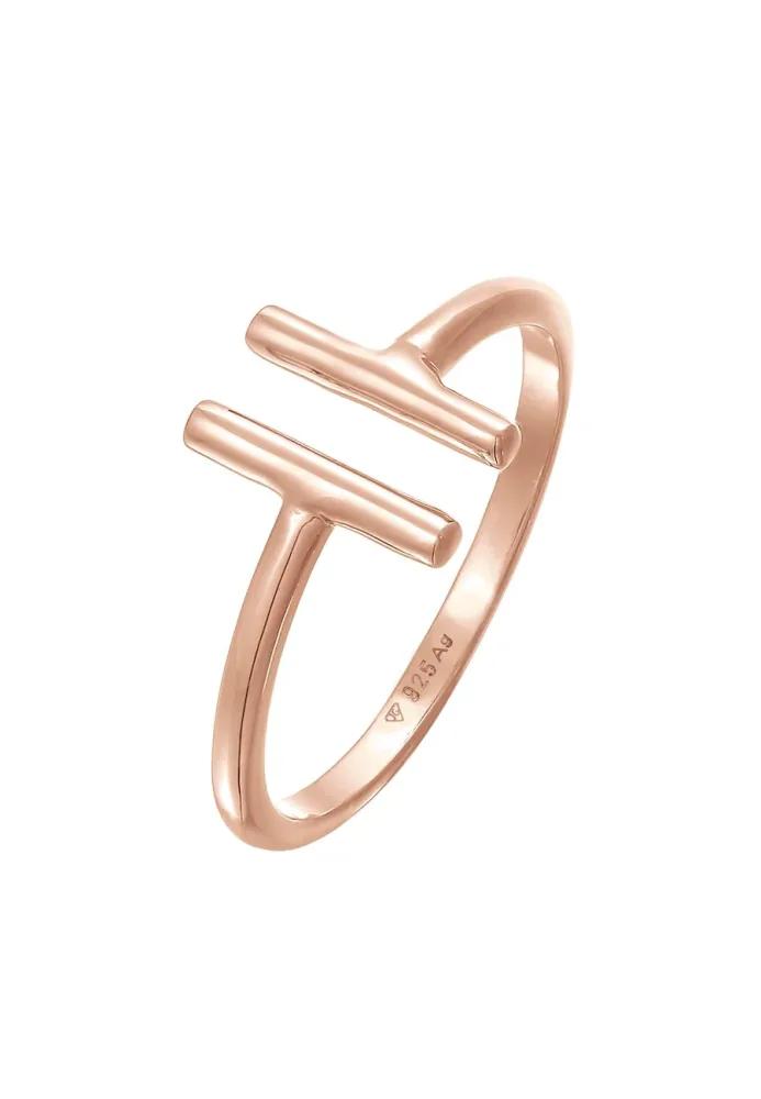 Elli - Ring Geo Stab Trend Offen, 56mm, Goldrosa