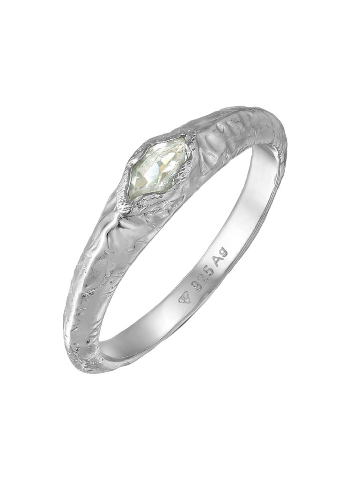 Haze & Glory Amethyst Hellgrün Raue Struktur 925 Sterling Silber Ringe 1 ct
