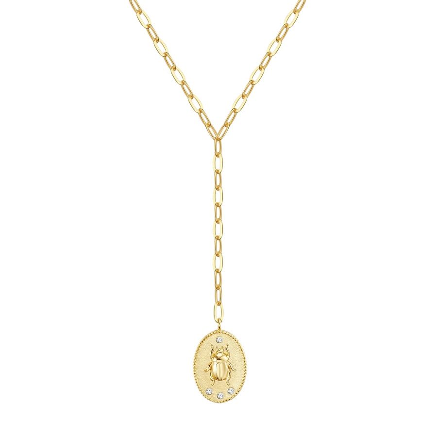 Glanzstücke München Halskette Sterling Silber Zirkonia in Gelbgold Ketten 1 ct Damen