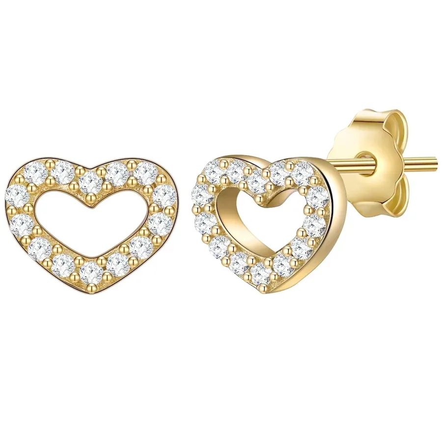 Glanzstücke München - Ohrstecker Herz, 6mm, Gold