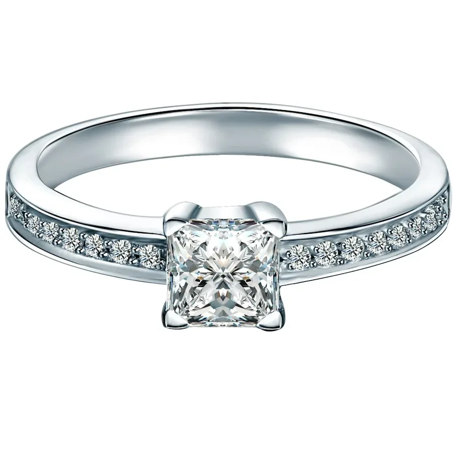 Trilani Ring aus Sterling Silber in silber mit Zirkonia Ringe 1 ct Damen
