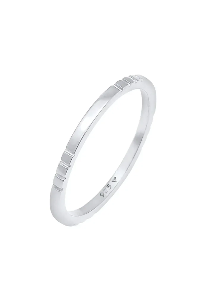 Elli Stapelring Bandring Schmal Trend 925 Silber Ringe 1 ct Damen