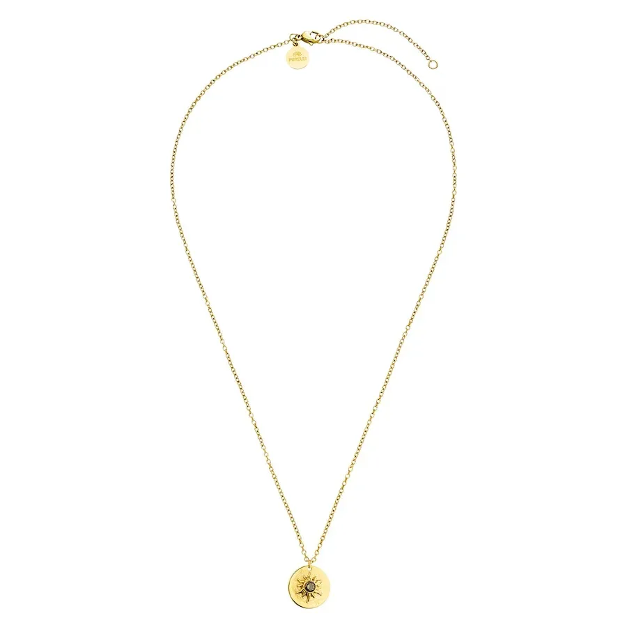 Purelei Luana Coin Kette 100% Edelstahl Ketten 1 ct Hellbraun