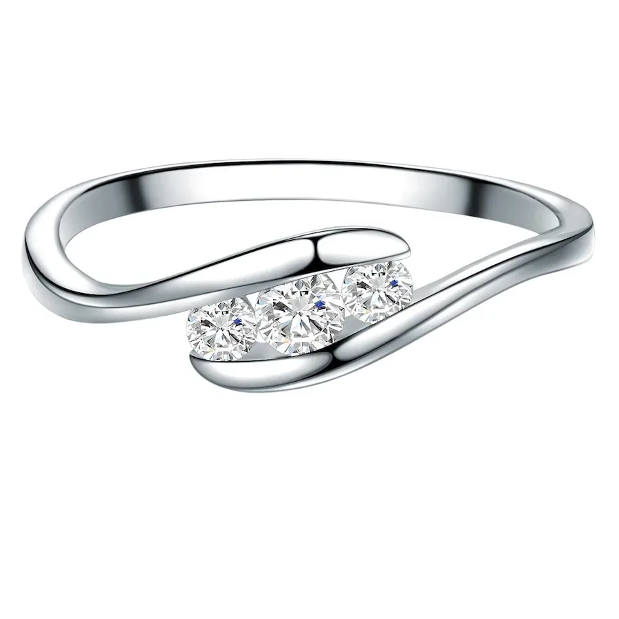 Trilani Ring Sterling Silber Topas in Silber Ringe 1 ct Damen