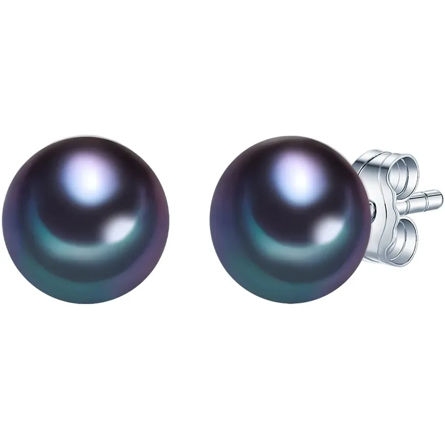 Valero Pearls Perlen-Ohrstecker Sterling Silber Süßwasser-Zuchtperle in Silber Ohrringe 1 ct Damen