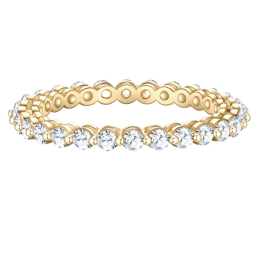 Glanzstücke München Ring aus Sterling Silber in gelbgold mit Zirkonia Ringe 1 ct Damen