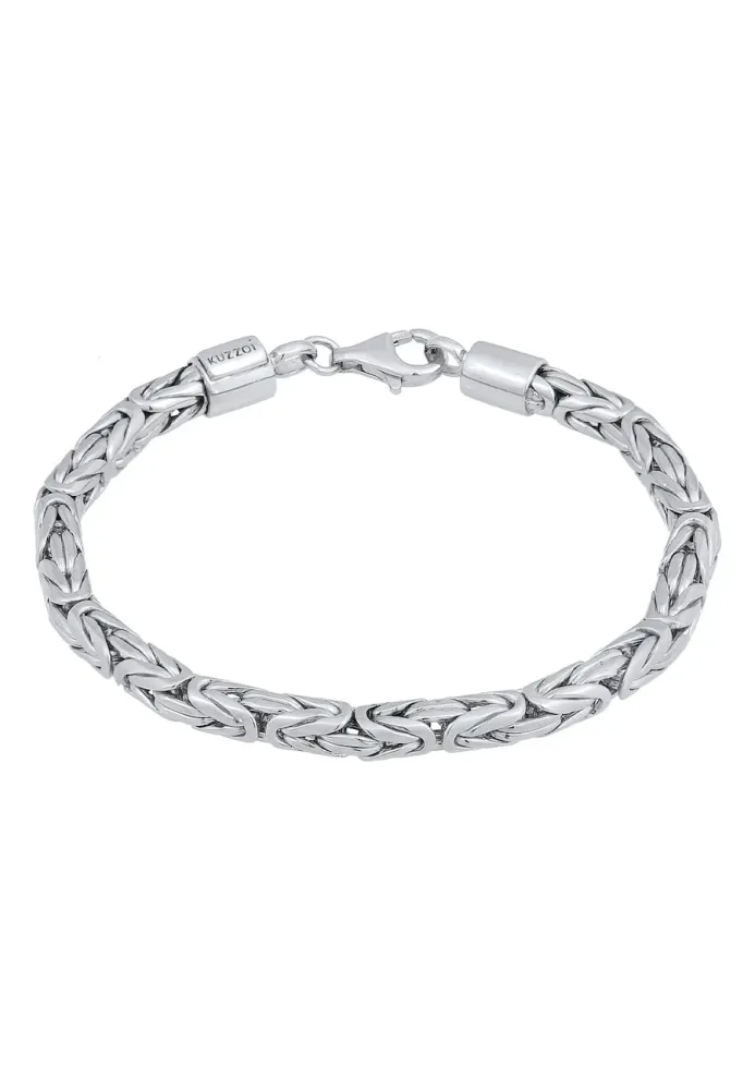 Kuzzoi - Armband  Königskette Rund 925 Silber, 23cm