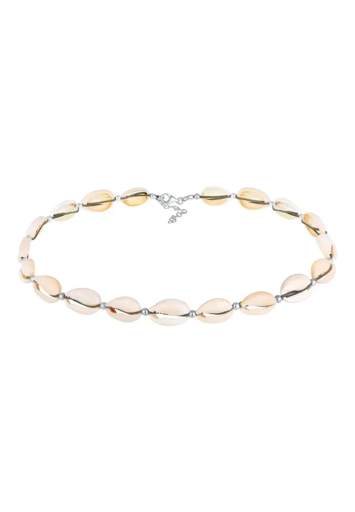 Elli Echte Kauri Muscheln Beach 925 Sterling Silber Ketten 1 ct Damen