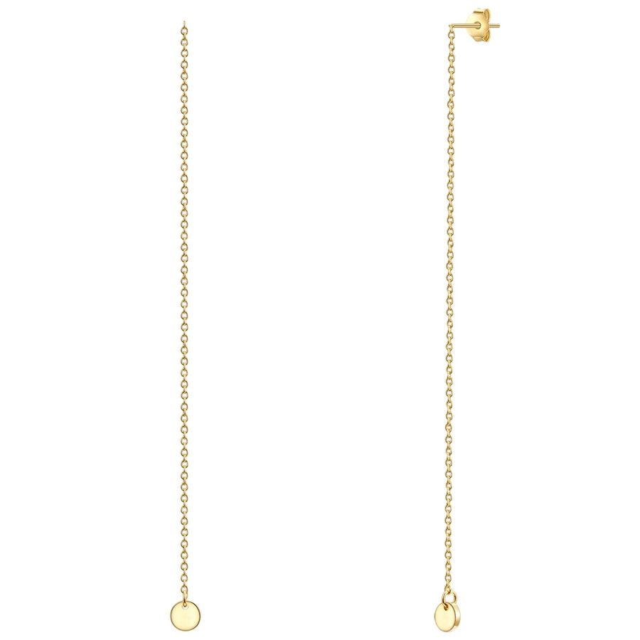Glanzstücke München Ohrstecker Kreis Sterling Silber in Gelbgold Ohrringe 1 ct Damen