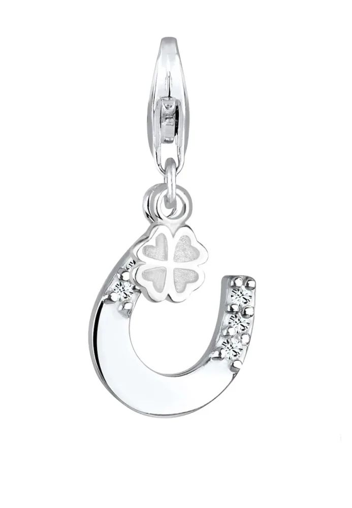 Elli Hufeisen Kleeblatt 925 Silber, mit Kristallen von Swarovski® Ketten 1 ct Damen