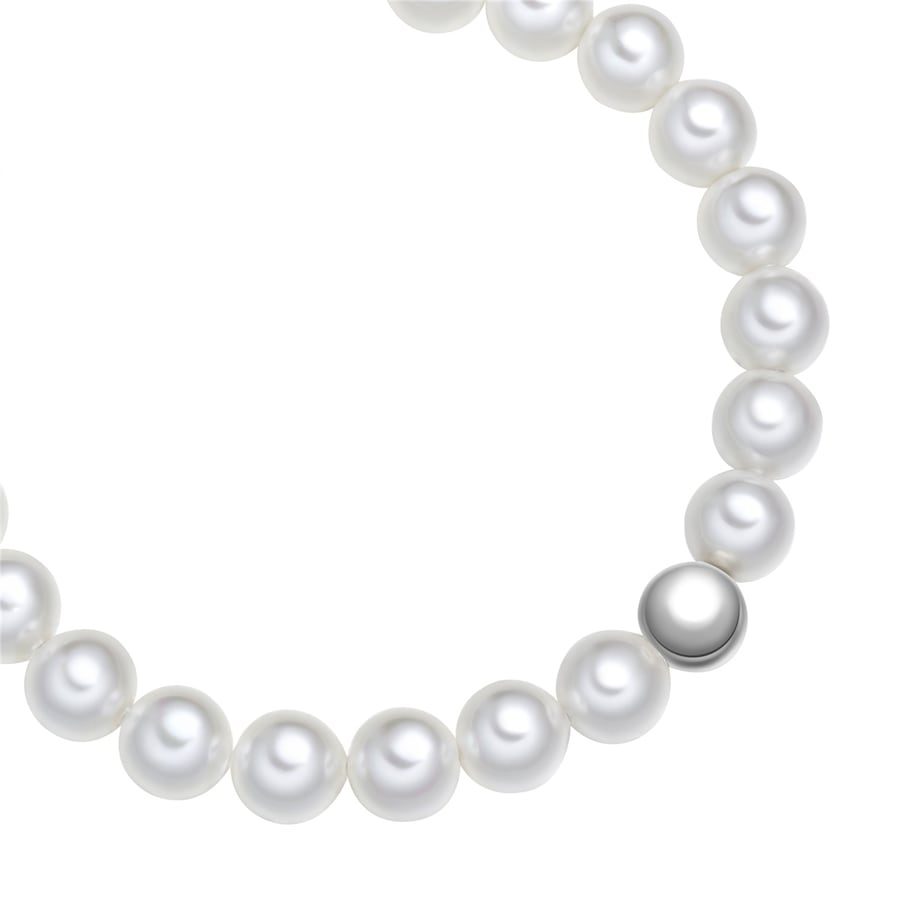 Rafaela Donata Perlen-Armband aus Sterling Silber in silber mit Muschelkernperle Armbänder & Armreife 1 ct Damen