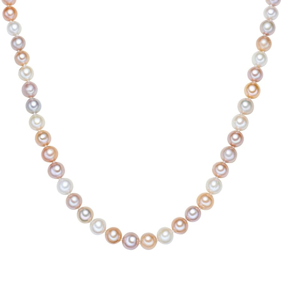 Valero Pearls Perlen-Kette aus Perlseide in Multicolor mit Süßwasser-Zuchtperle Ketten 1 ct Damen